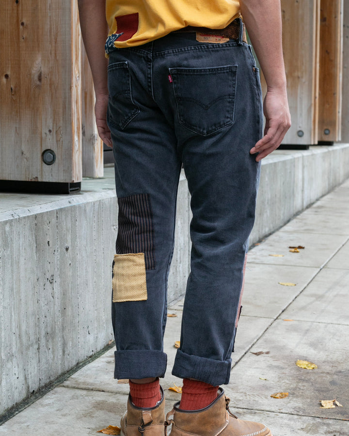 Kiriko Custom Patched Denim Jeans, Levi&