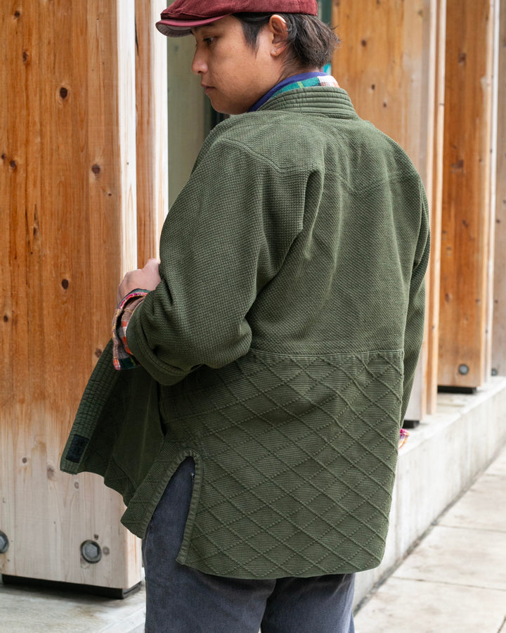 Kiriko Custom Dyed Kendogi Jacket with Pockets, Aimirucha, Style A
