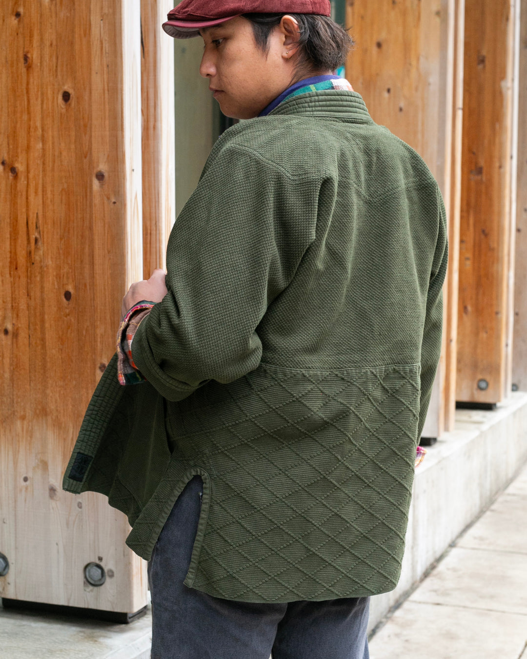 Kiriko Custom Dyed Kendogi Jacket with Pockets, Aimirucha, Style A