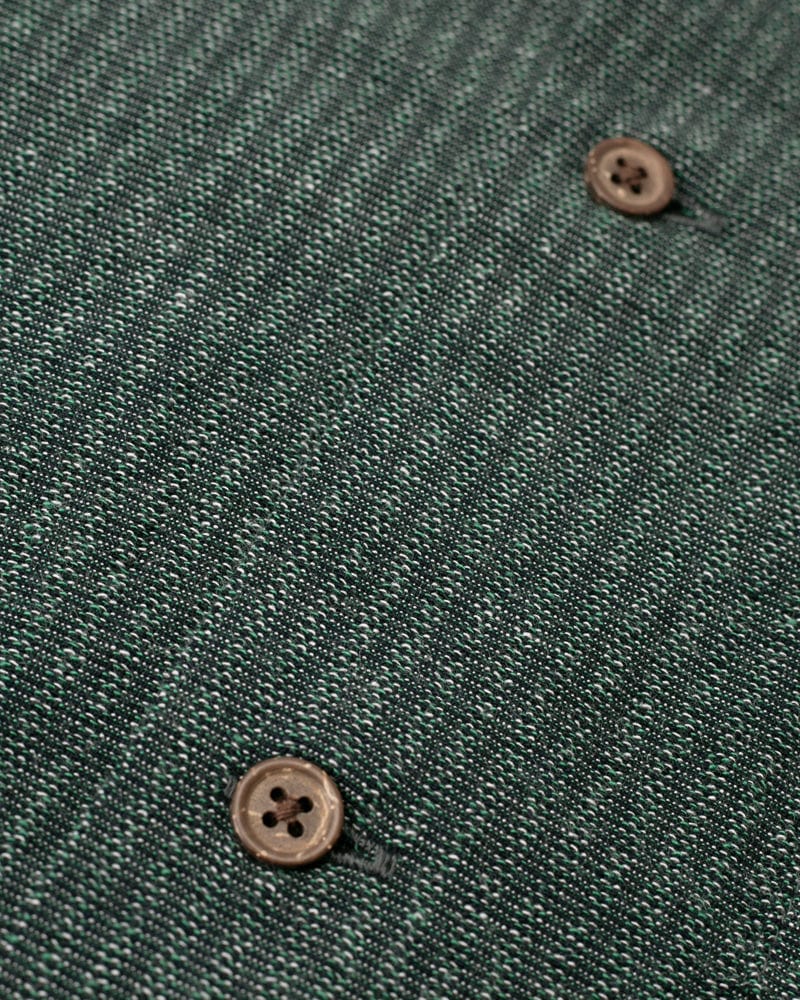 ToK Shirt, Short Sleeve Button-Up, Open Collar, Seagreen