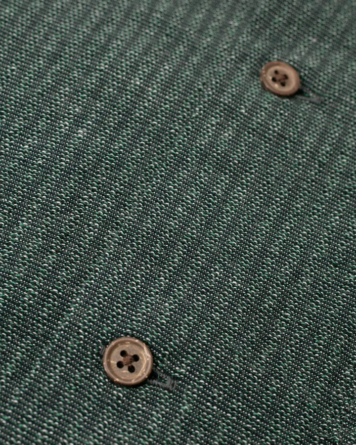 ToK Shirt, Short Sleeve Button-Up, Open Collar, Seagreen