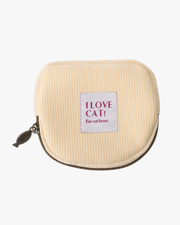 Pouch, Bisque, I Love Cat Series