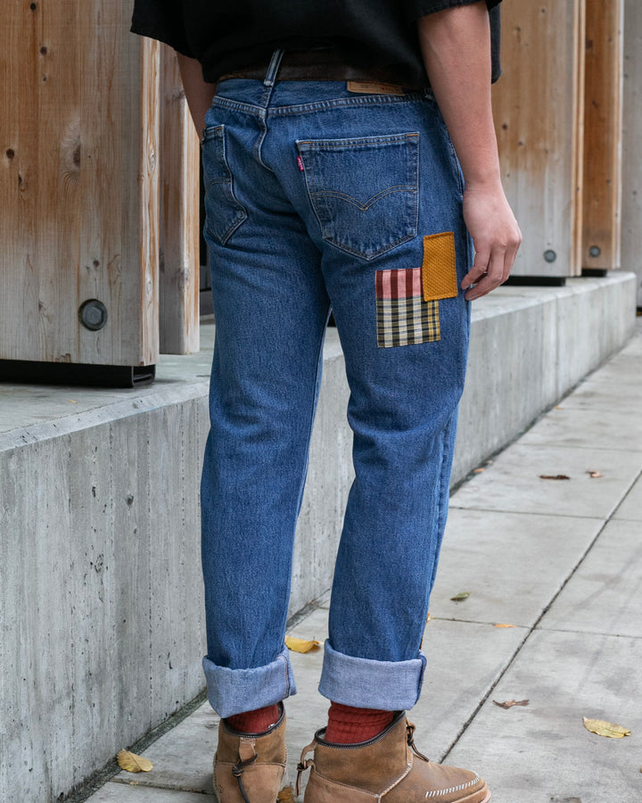 Kiriko Custom Patched Denim Jeans, Levi&