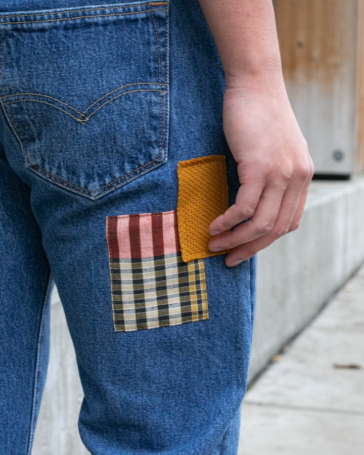 Kiriko Custom Patched Denim Jeans, Levi&