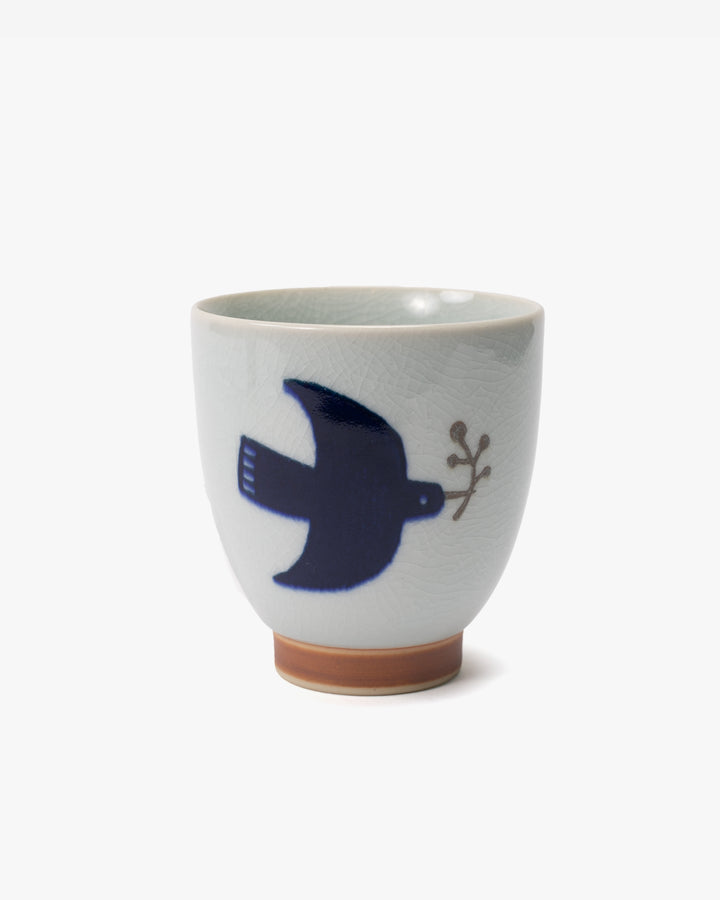 Yunomi Cup, Bisque, Kukka Lokki Bird
