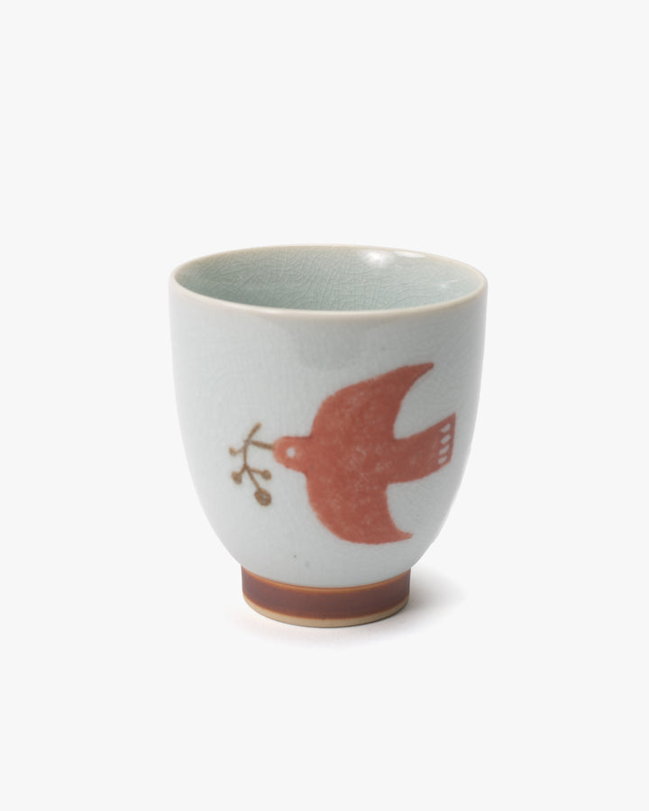 Yunomi Cup, Bisque, Kukka Lokki Bird