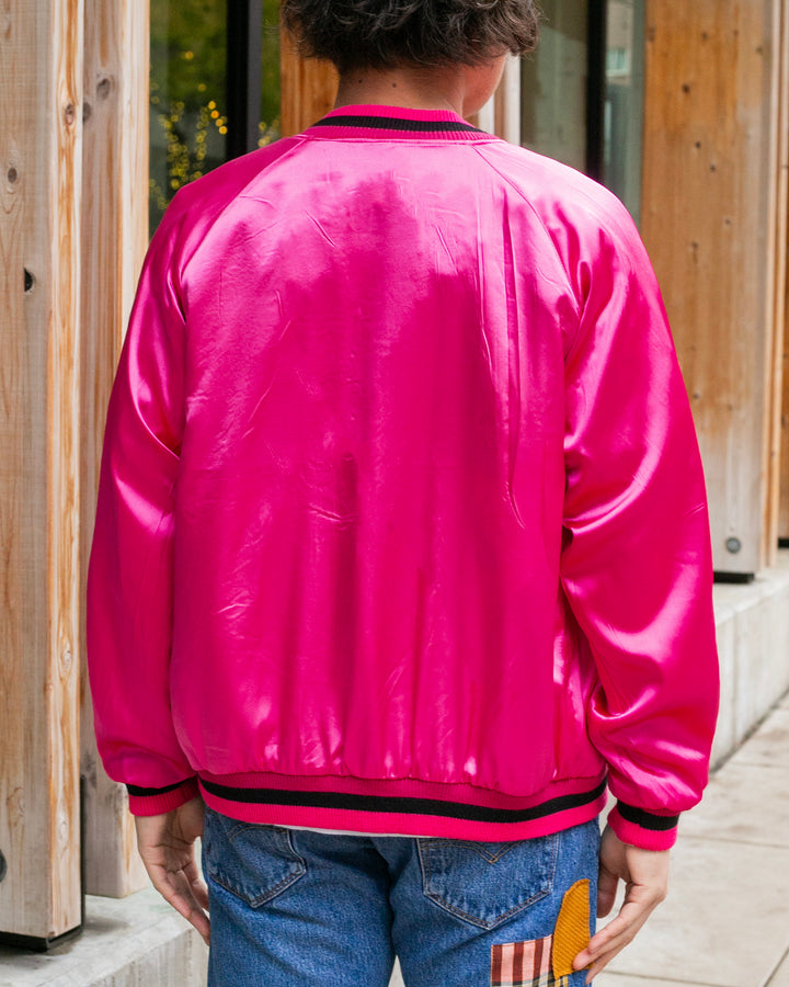 Japanese Repro Souvenir Jacket, Reversible, Gold Pherrow and Hot Pink - L