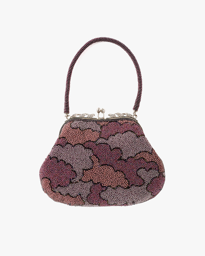 Vintage Bag, Purse, Beaded, Purple Kumo