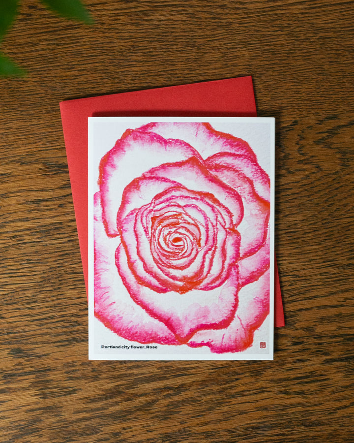 Postcards, Card with Envelope, Portland City Rose