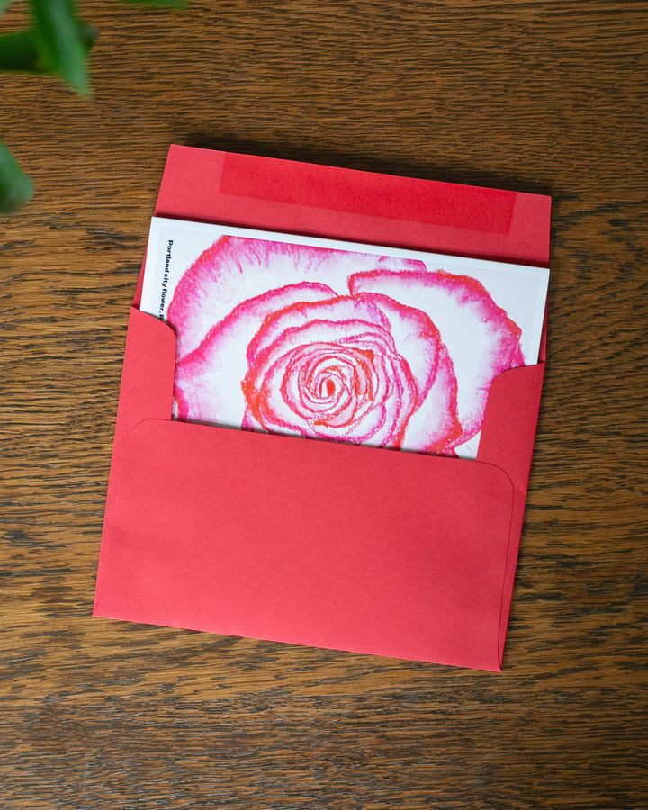 Greeting Cards, Card with Envelope, Portland City Rose
