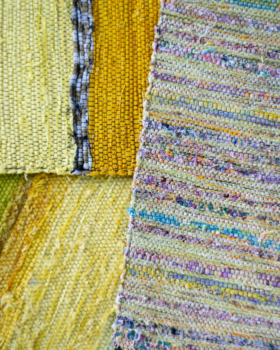Sakiori Place Mat, Nitta Textile Arts Inc., Hand Woven, Yellow
