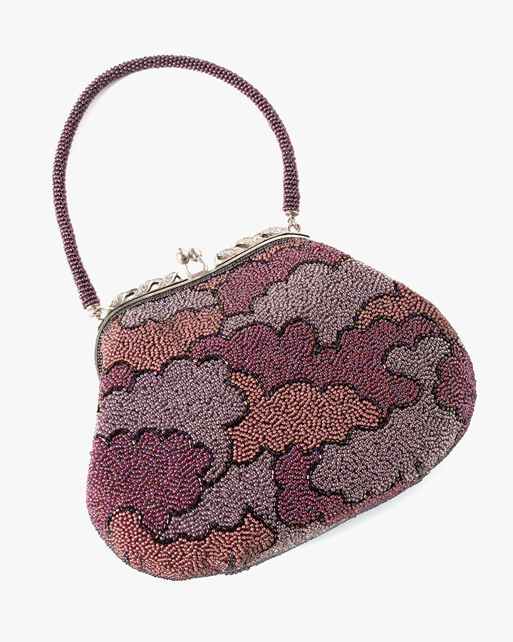 Vintage Bag, Purse, Beaded, Purple Kumo