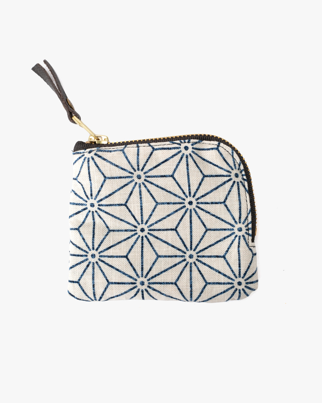 Kiriko Original Zipper Wallet, Cream Asanoha