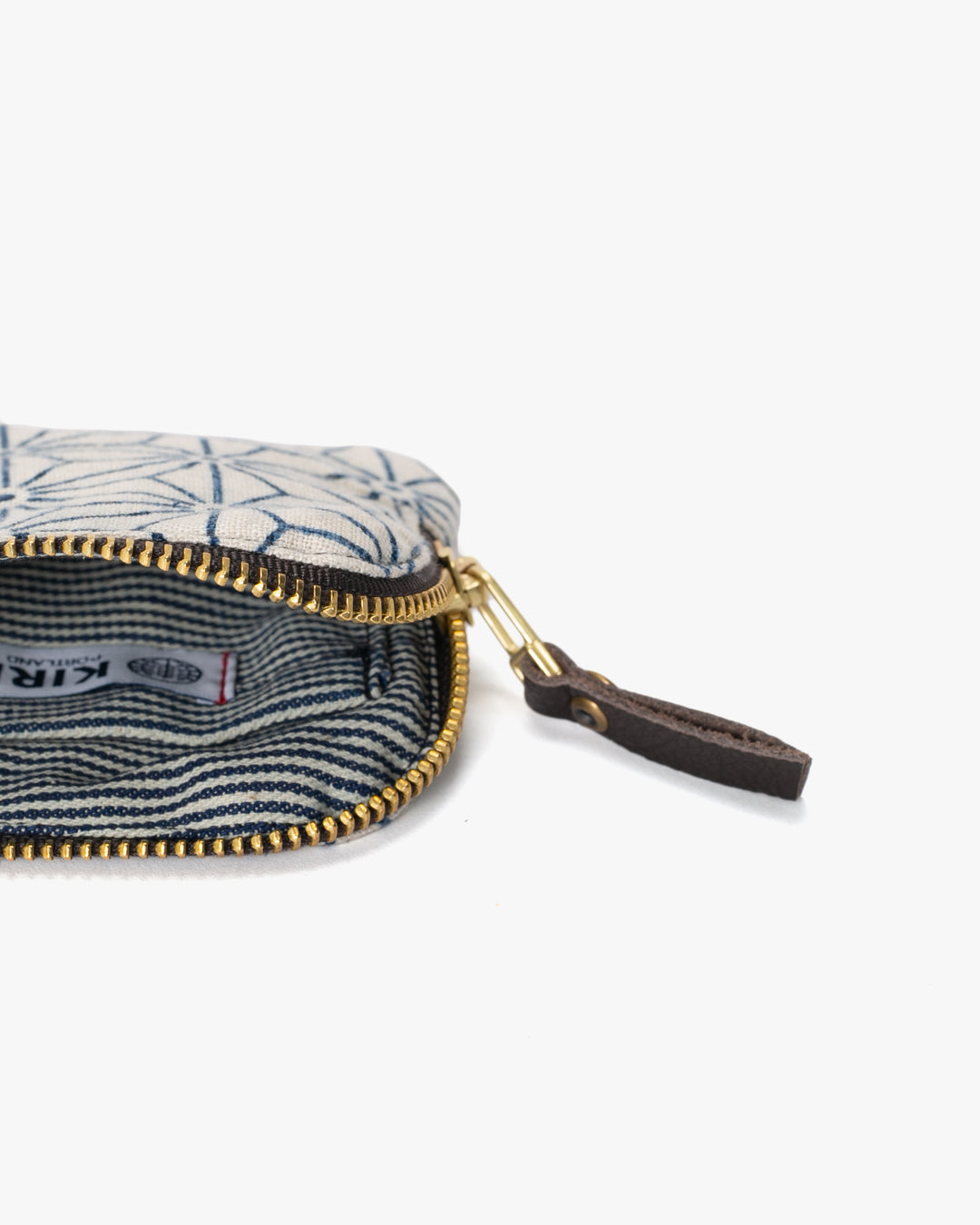 Kiriko Original Zipper Wallet, Cream Asanoha