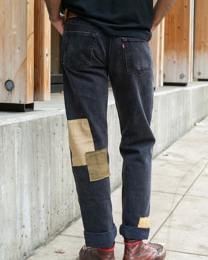 Kiriko Custom Patched Denim Jeans, Levi&
