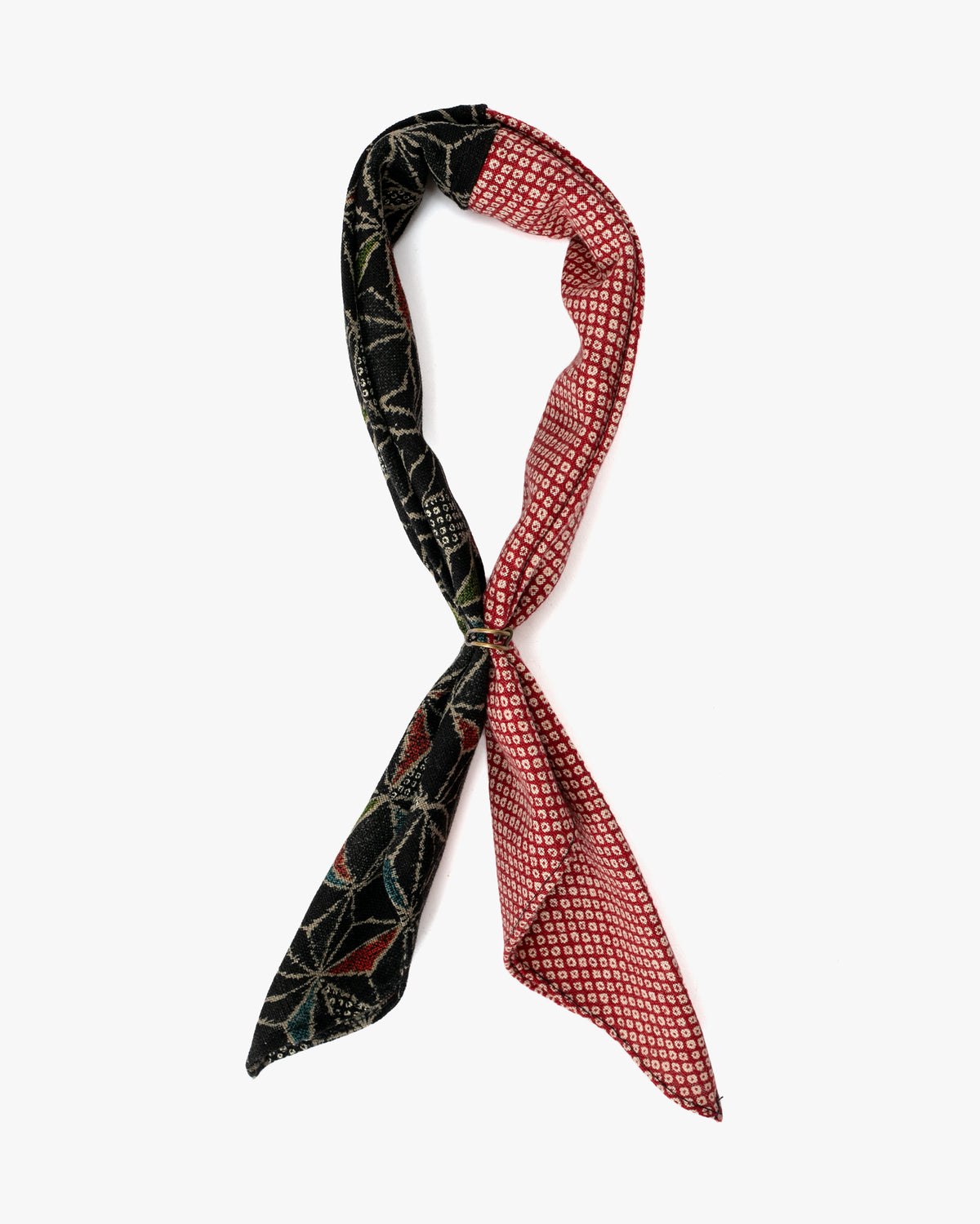 Kiriko Original Bandana, Split, Dark Multi Asanoha with Red Shibori