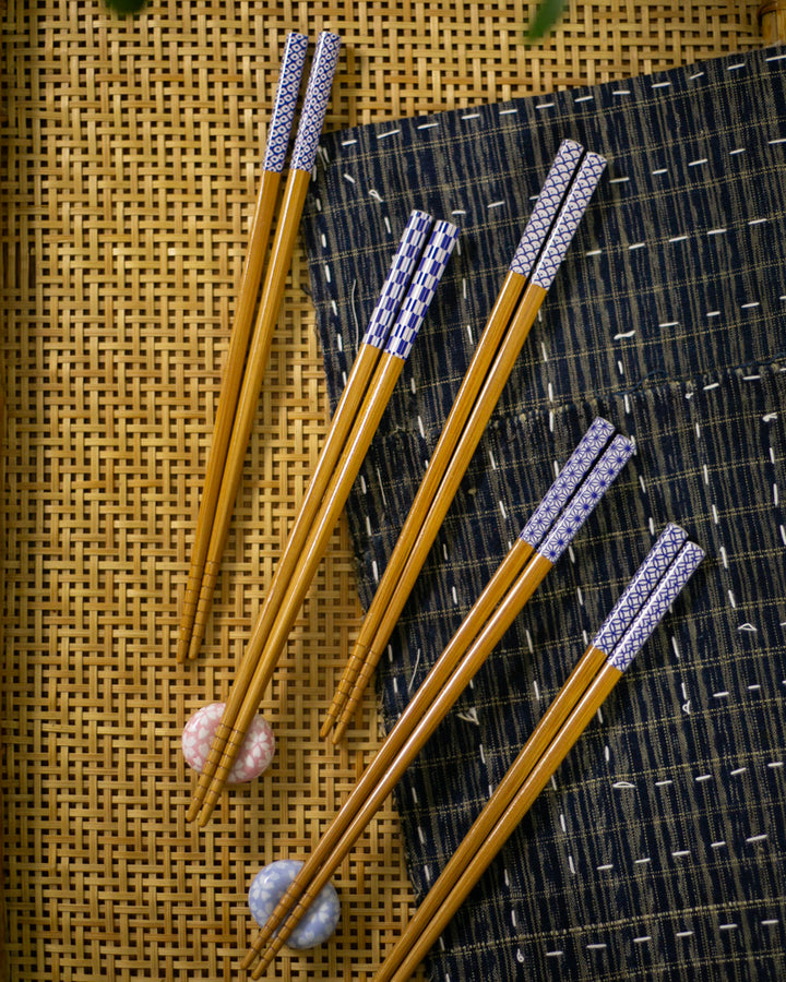 Chopsticks, Kawai, Susutake Komon, Set of 5