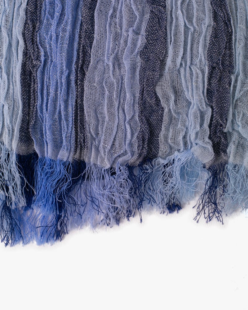Kobo Oriza Linen Cotton Stole, Blue Gradient