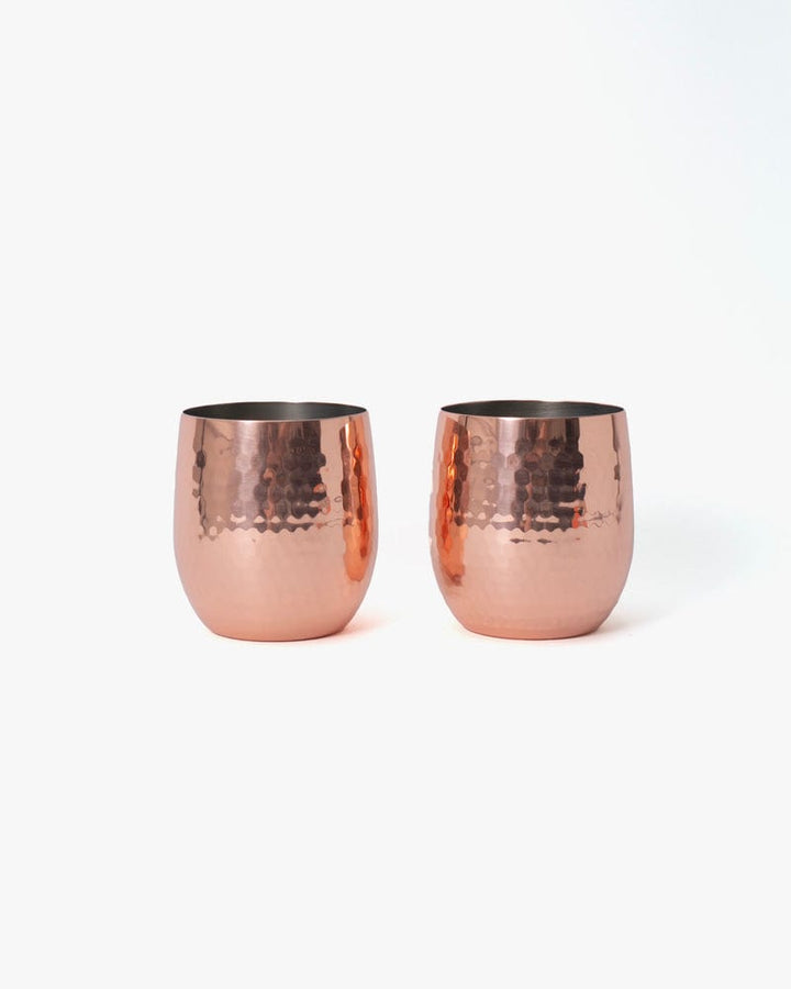 Rock Glass, Asahi, Copper Set of 2