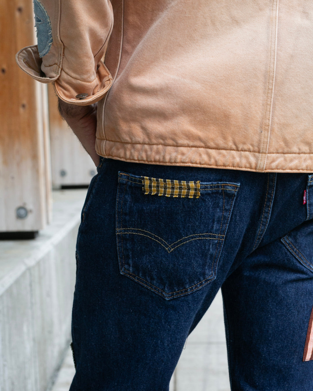 Kiriko Custom Patched Denim Jeans, Levi&