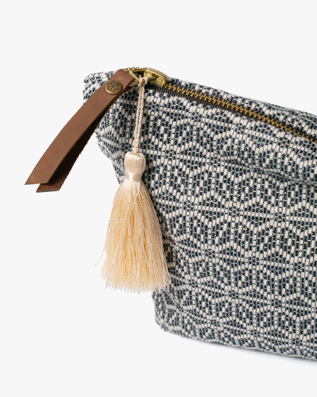 Kiriko Original Stand-Up Pouch, Kogin Asanoha, Indigo and White