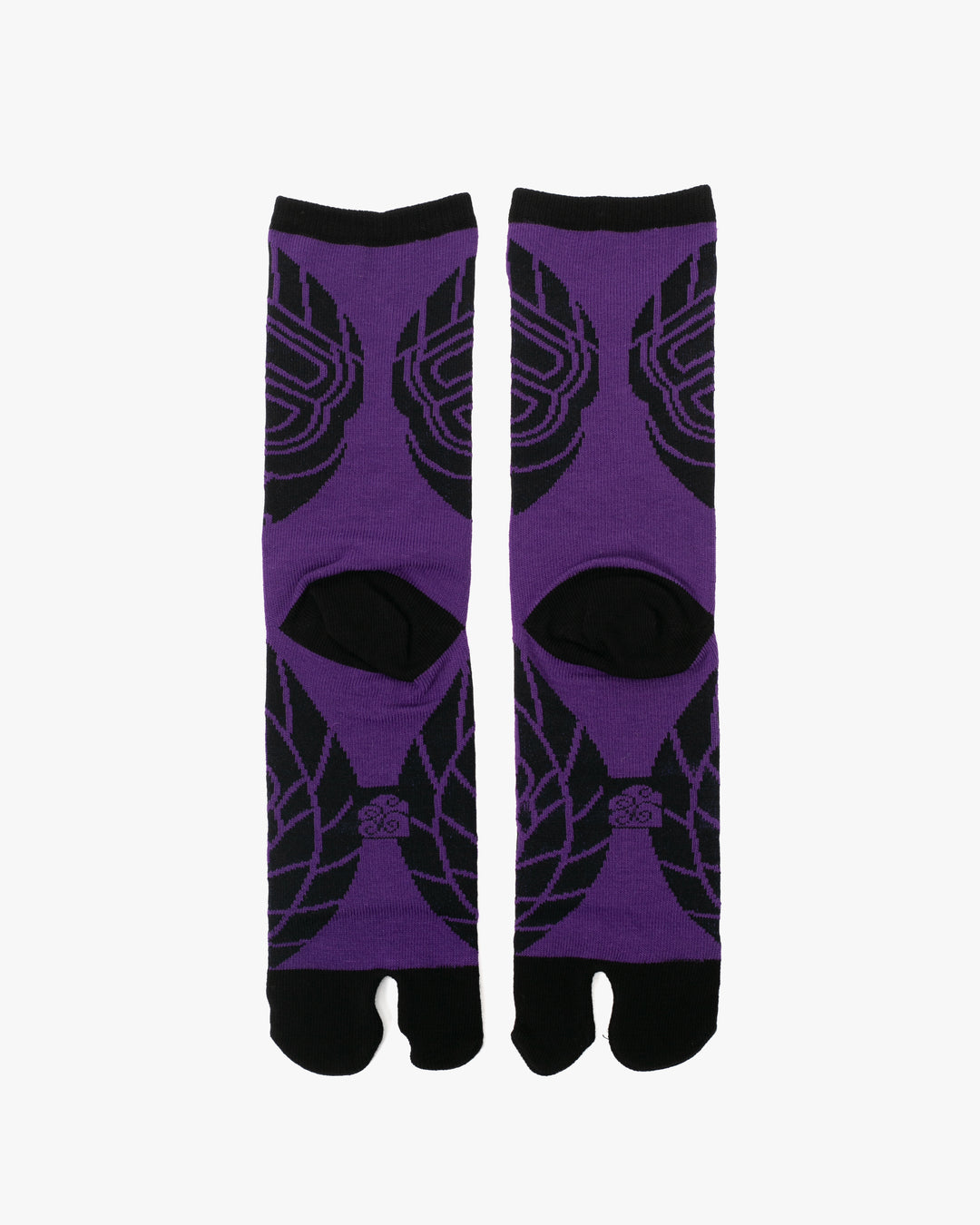 Wa Modern, Tabi Socks, Crew, Black and Purple Crane M/L