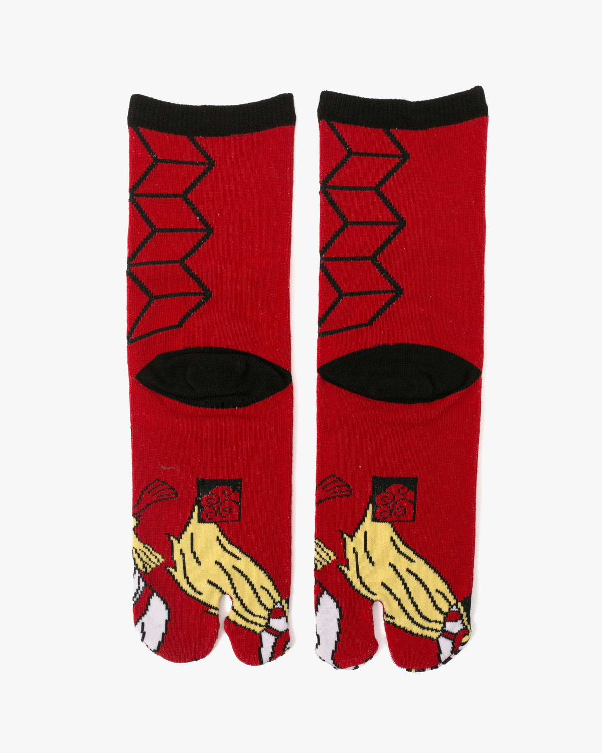Wa Modern, Tabi Socks, Crew, Red and White Horse S/M