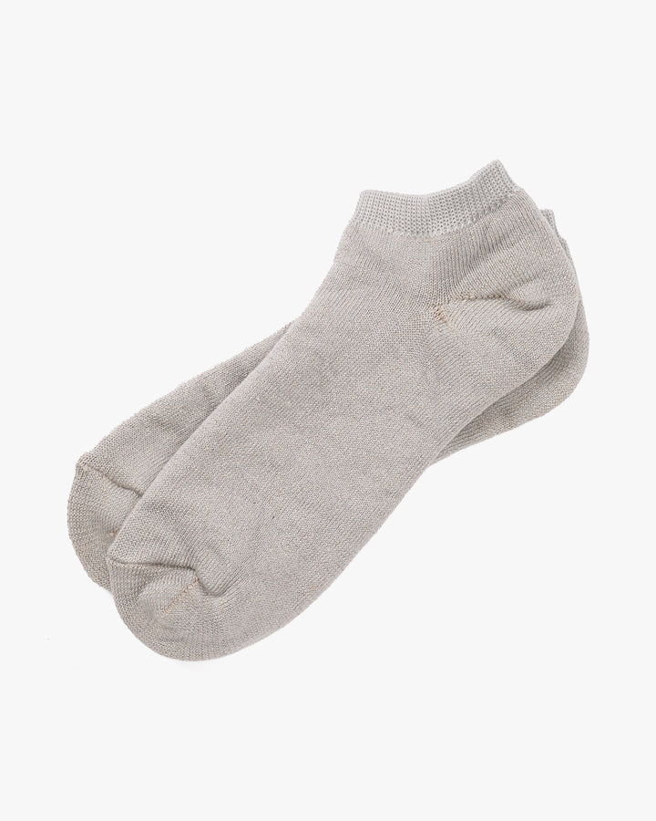 Knitwin, Anklet Socks, Linen Cotton Pile, Sampo Light Gray
