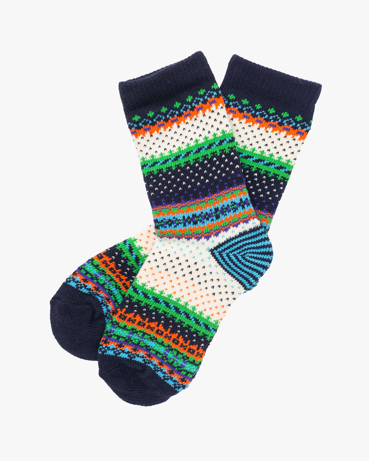 Tourtiwi, Mid-calf Socks, Retro Contrast Color Stitching
