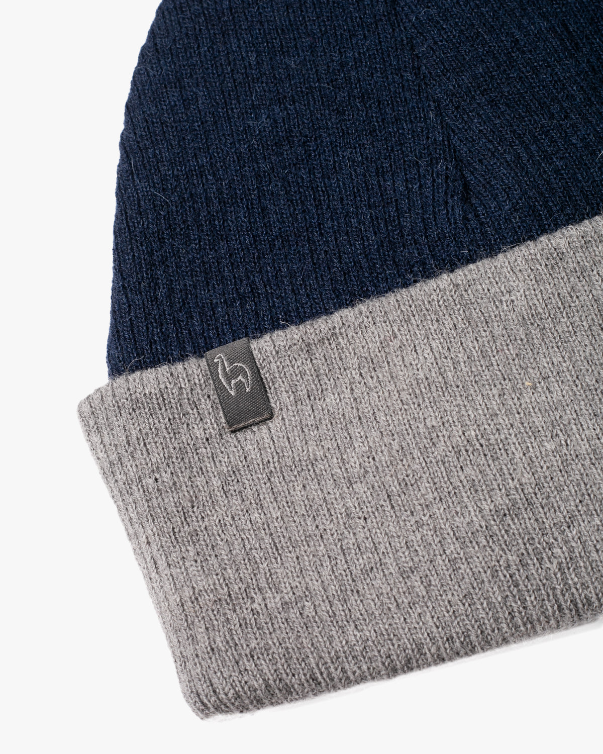 Shupaca Alpaca, Rev Rib Beanie, Navy, 8"