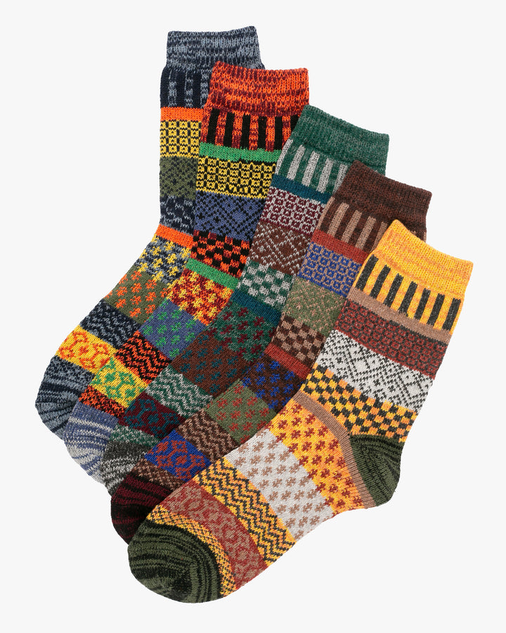 Tourtiwi, Thermal Socks, Contrast Patterns