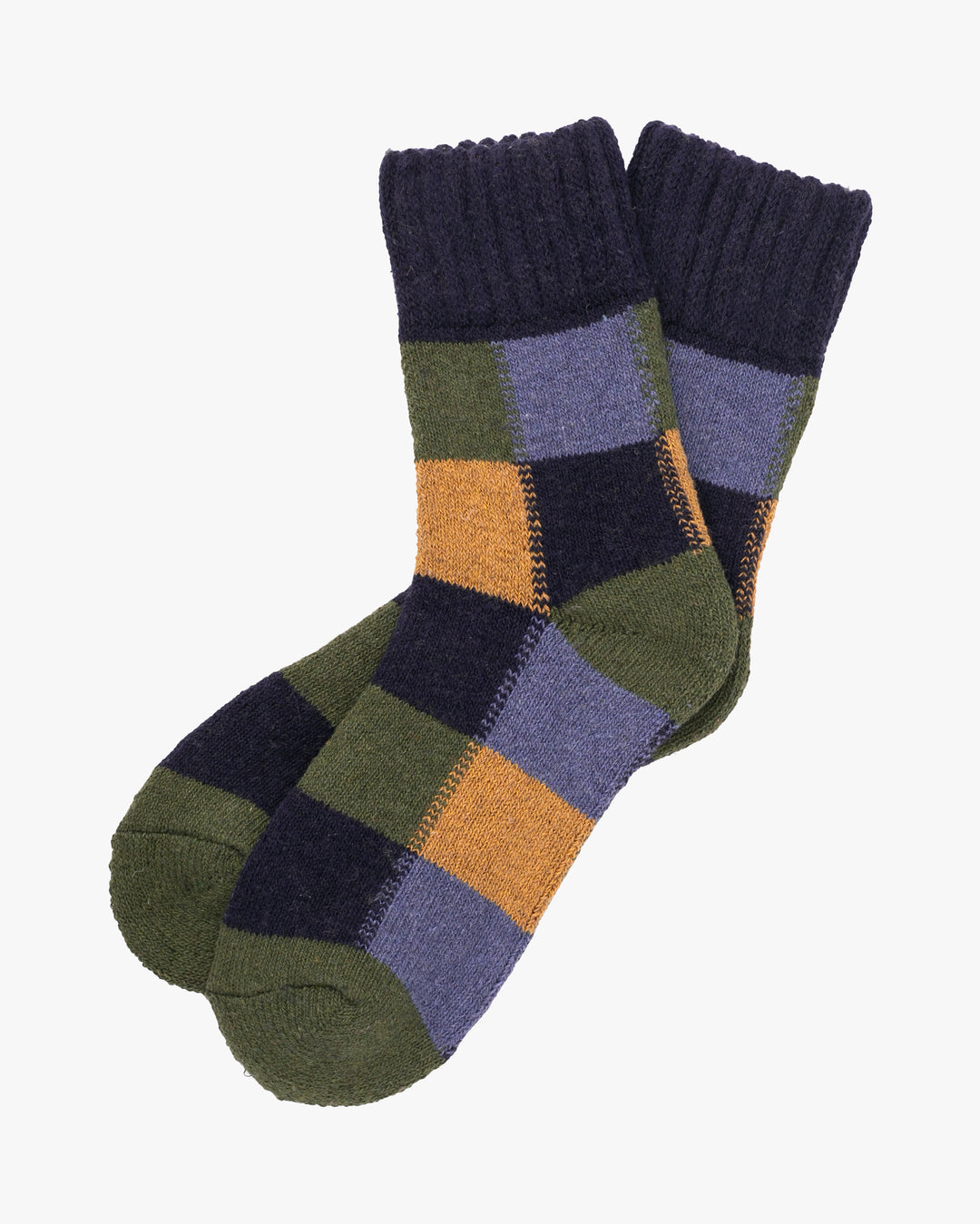 Tourtiwi, Thick Terry Socks, Colorblock Plaid