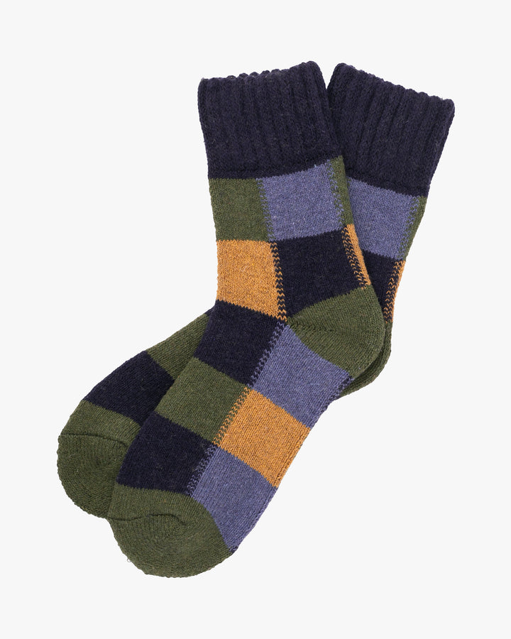 Tourtiwi, Thick Terry Socks, Colorblock Plaid