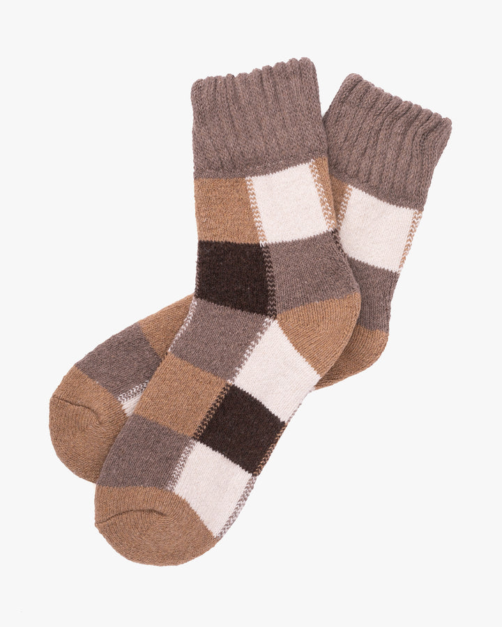 Tourtiwi, Thick Terry Socks, Colorblock Plaid