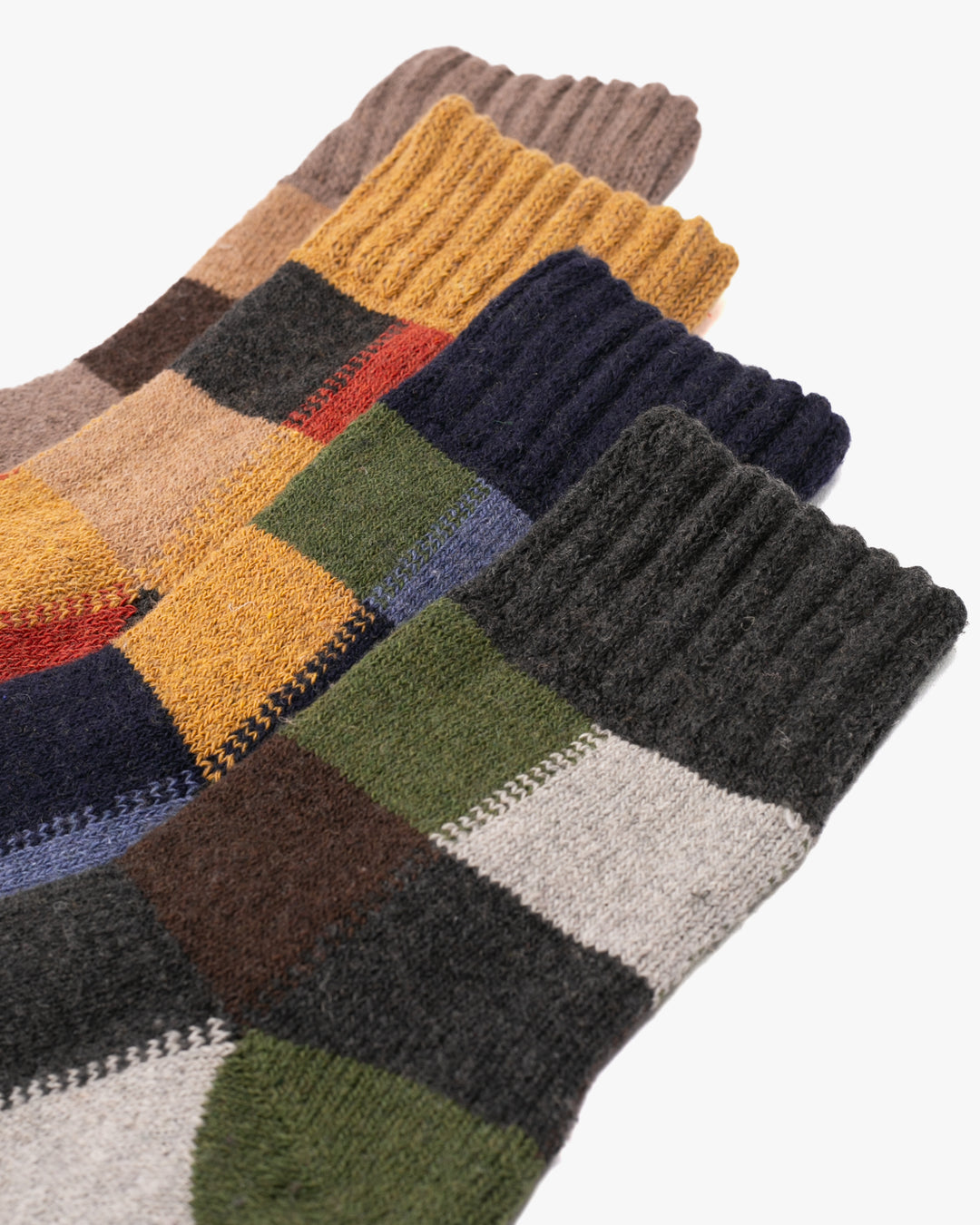 Tourtiwi, Thick Terry Socks, Colorblock Plaid