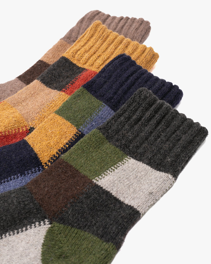 Tourtiwi, Thick Terry Socks, Colorblock Plaid