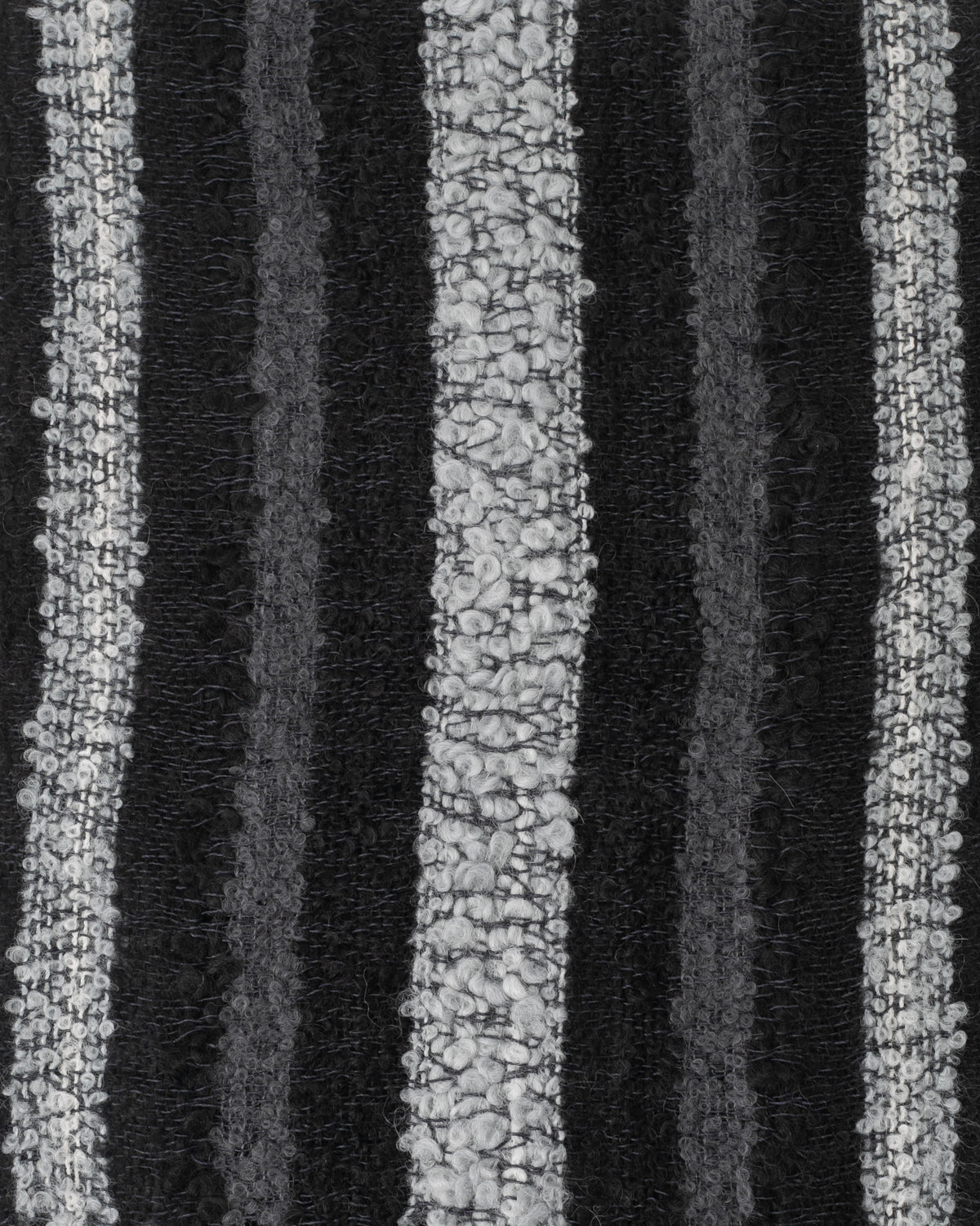 Shupaca Alpaca, Fringe Boucle Scarf, Charcoal