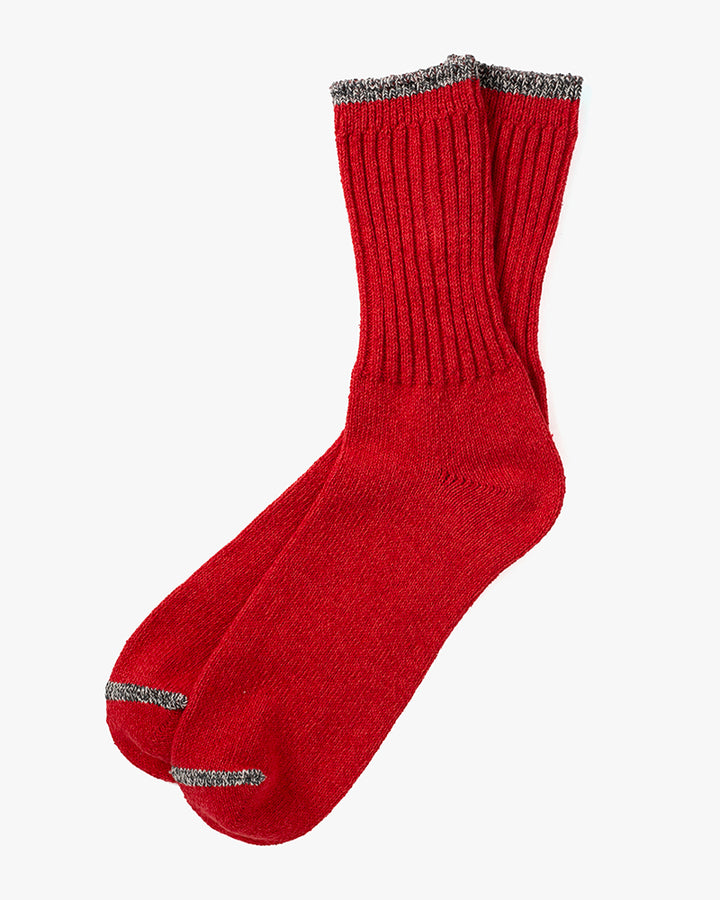Knitwin, Crew Socks, Silk Cotton, Boston Red