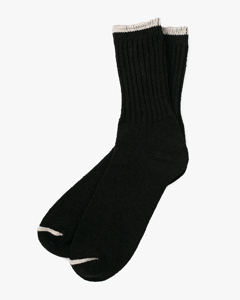Knitwin, Crew Socks, Silk Cotton, Boston Black