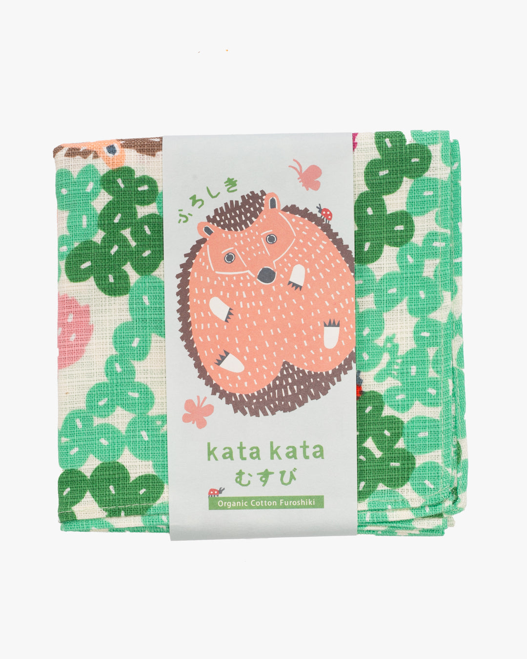 Modern Furoshiki, Musubi, Kata Kata, Hedgehog - 19.5" x 19.5"