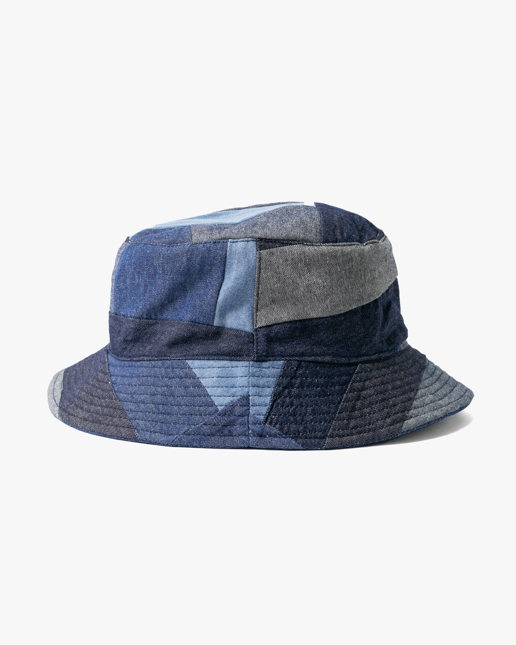 Kiriko Original Bucket Hat, Reversible, Patched Dark Denim
