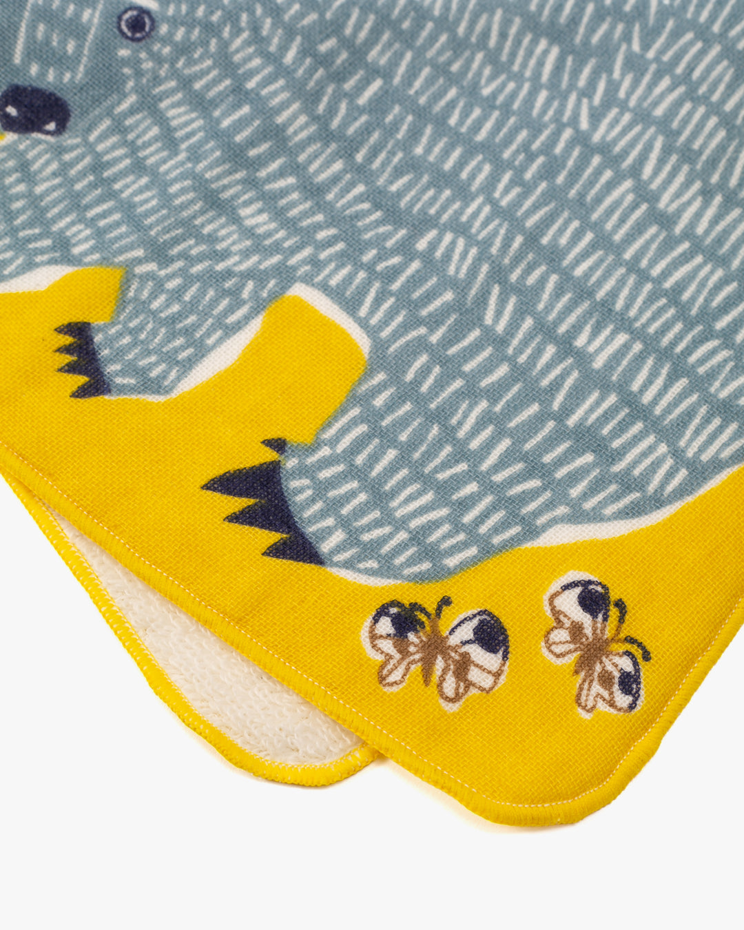 Musubi, Fuwa-Fuwa Towel, Kata Kata, Bear, Yellow 10" x 10"