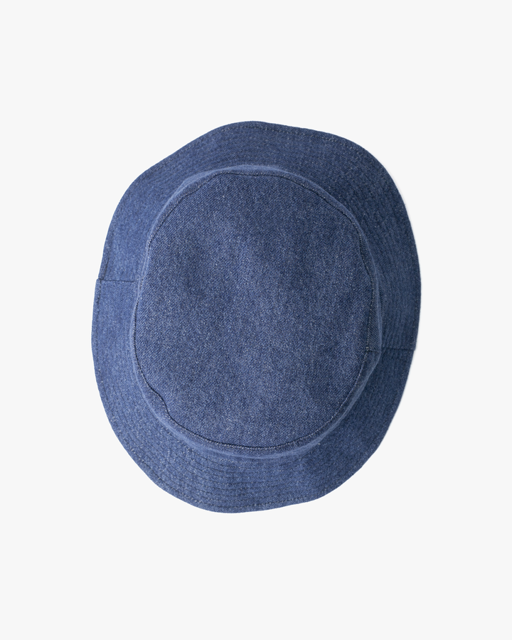 Kiriko Original Bucket Hat, Reversible, Patched Dark Denim