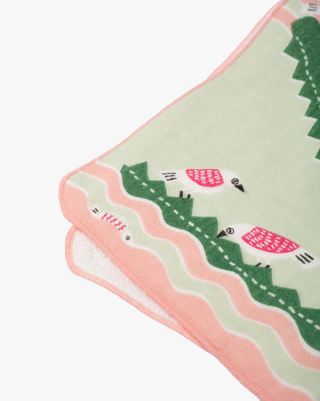 Musubi, Fuwa-Fuwa Towel, Kata Kata, Crocodile, Pink 10" x 10"
