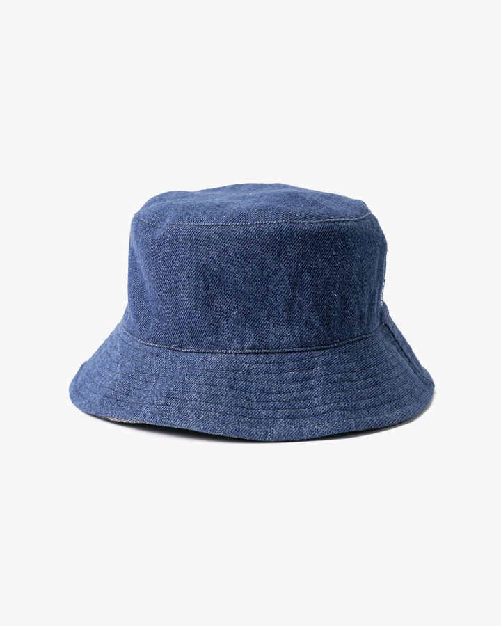 Kiriko Original Bucket Hat, Reversible, Patched Dark Denim