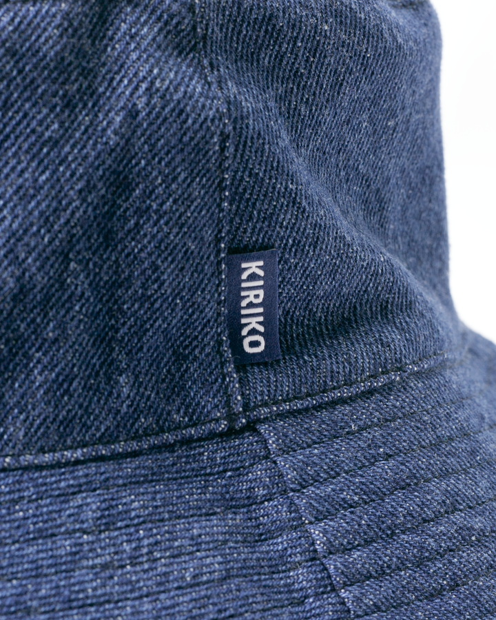 Kiriko Original Bucket Hat, Reversible, Patched Dark Denim