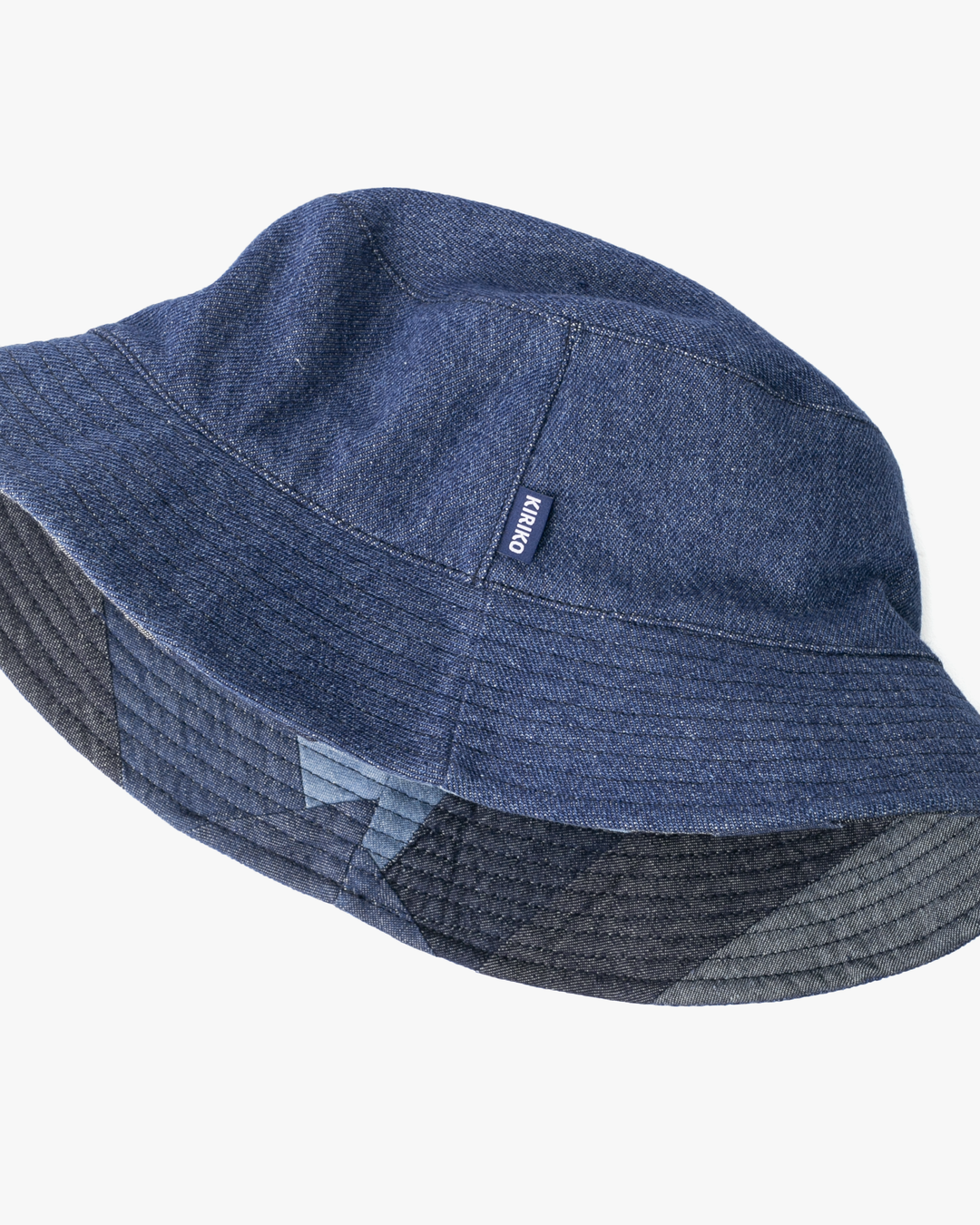 Kiriko Original Bucket Hat, Reversible, Patched Dark Denim