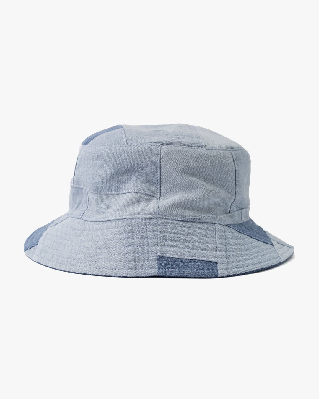 Kiriko Original Bucket Hat, Reversible, Patched Light Denim