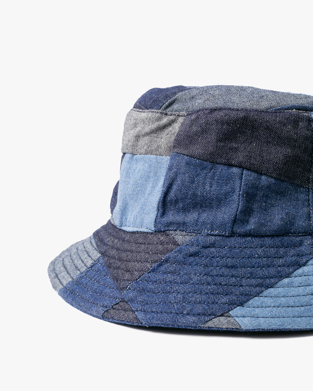 Kiriko Original Bucket Hat, Reversible, Patched Dark Denim