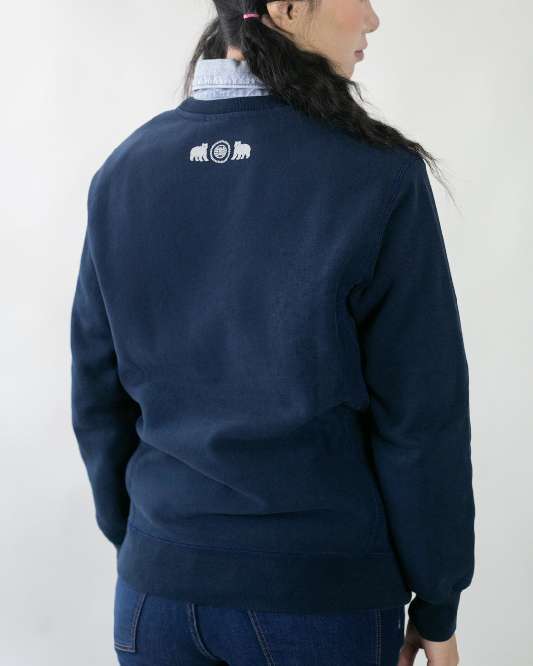 Kiriko Original Crewneck, 13oz Cotton, Printed Kintaro, Navy